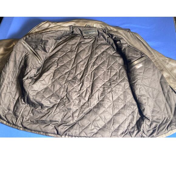 VTG Wilson Leather Mens Coat Jacket XL Thinsulate Quilted Lining Full Zip Heavy - Picture 5 of 13